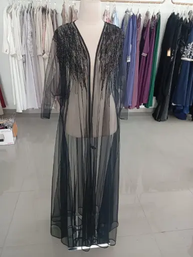 black tulle & beads